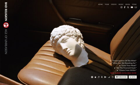 Bad ReligionのWEBデザイン
