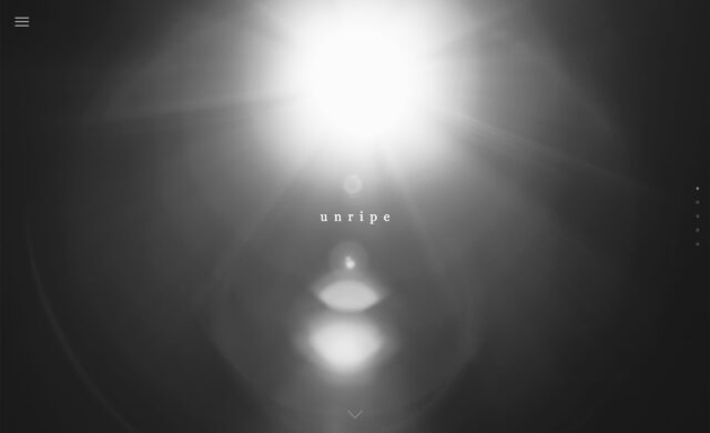 unripe official siteのWEBデザイン