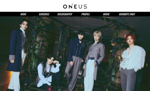 ONEUS JAPAN OFFICIAL SITEのWEBデザイン