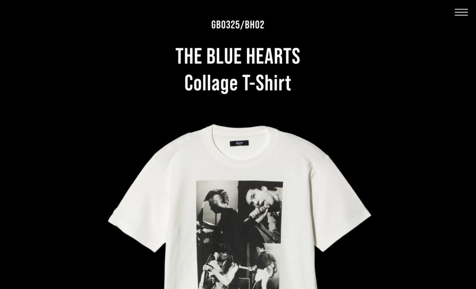 THE BLUE HEARTS 40th Anniversary Collection | グラム公式通販 – glamb Online StoreのWEBデザイン