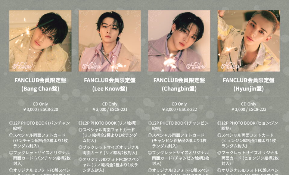 Stray Kids『Hollow』Special SiteのWEBデザイン