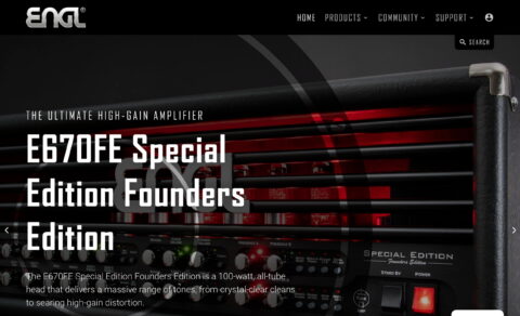 ENGL AmplificationのWEBデザイン