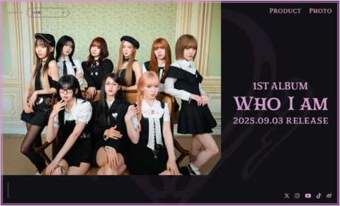 ME:I 1ST ALBUM “WHO I AM”のWEBデザイン