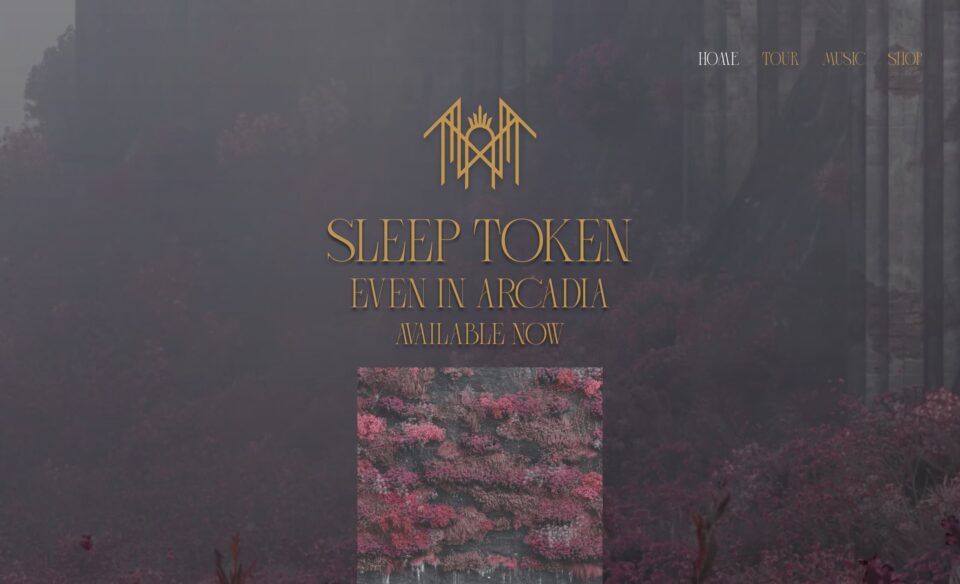 Sleep Token – Show me how to dance foreverのWEBデザイン