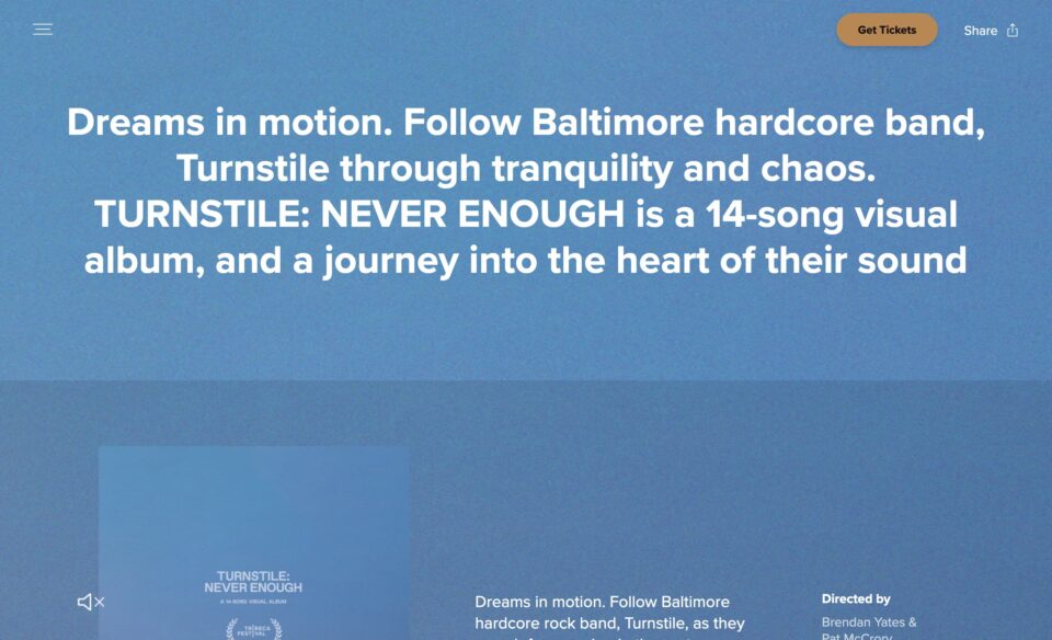 TURNSTILE: NEVER ENOUGH | Official Website | June 05 2025のWEBデザイン