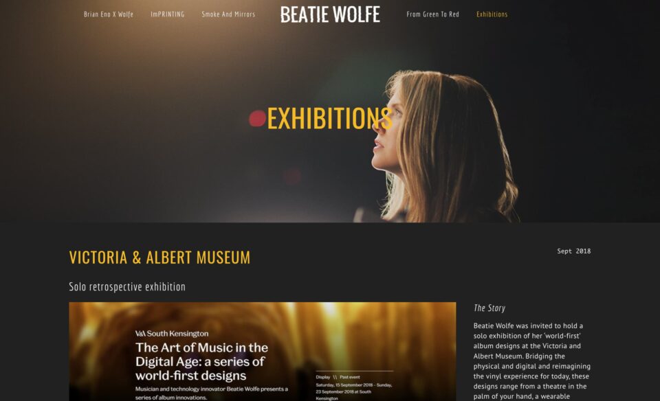 Beatie WolfeのWEBデザイン