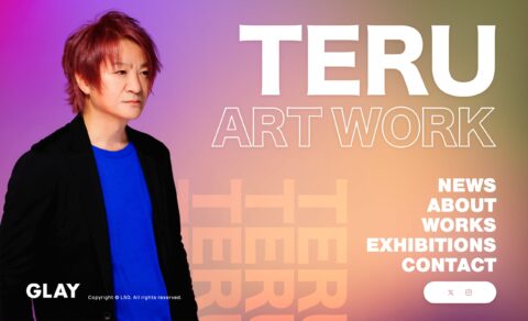 GLAY TERU ART WORKSのWEBデザイン