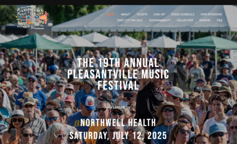 Pleasantville Music Festival 2025のWEBデザイン