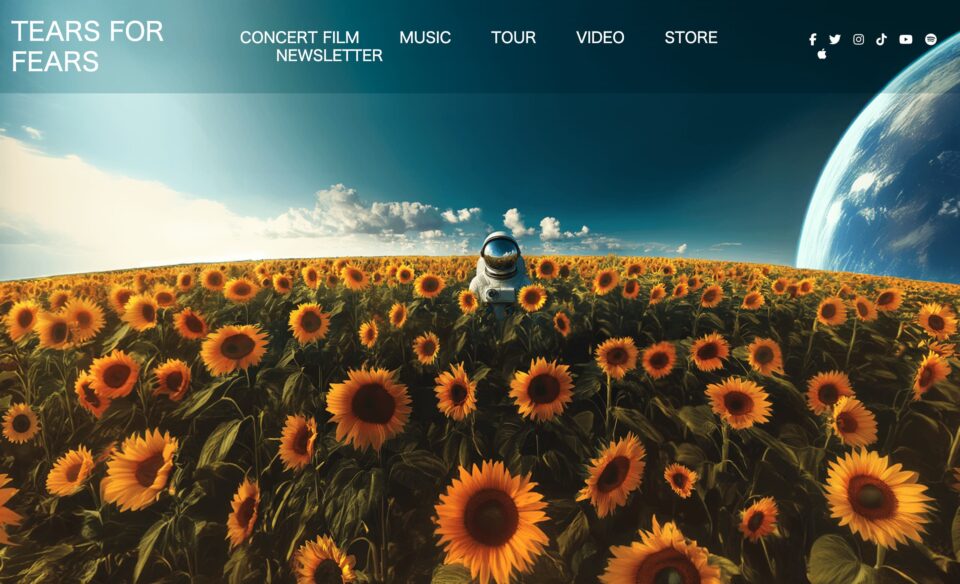 Tears For Fears – Official WebsiteのWEBデザイン
