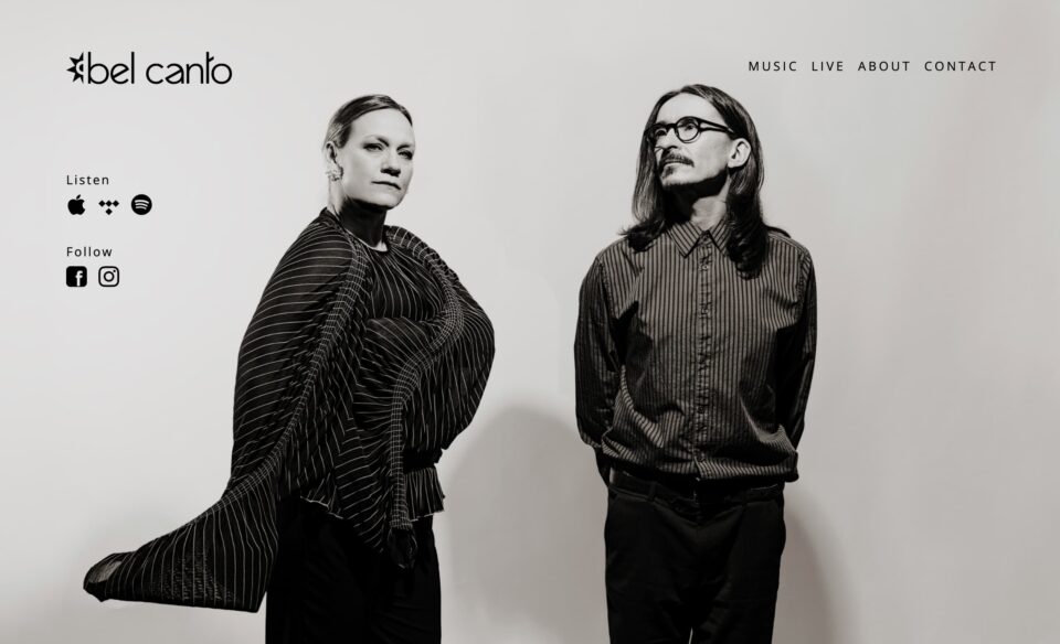 Bel Canto – the official websiteのWEBデザイン