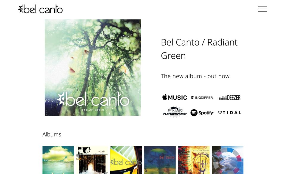 Bel Canto – the official websiteのWEBデザイン