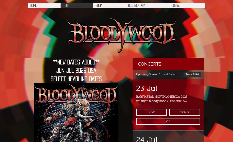 Indian Folk Metal | BloodywoodのWEBデザイン