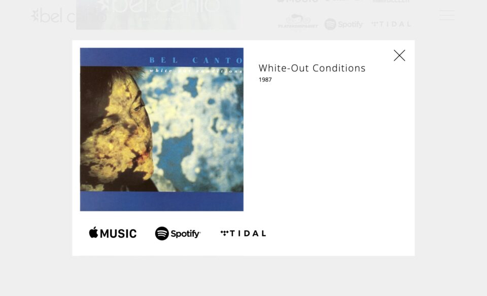 Bel Canto – the official websiteのWEBデザイン