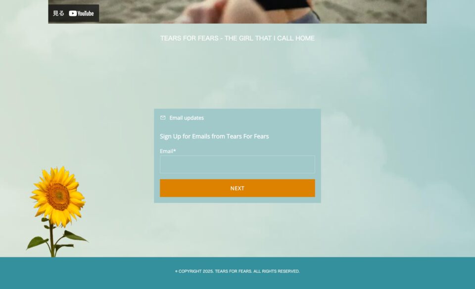 Tears For Fears – Official WebsiteのWEBデザイン