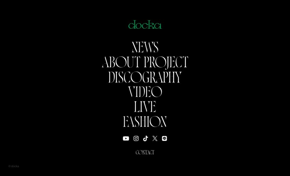 docka official websiteのWEBデザイン