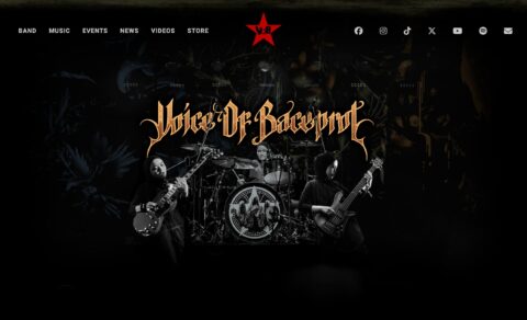 Voice of Baceprot (VoB) Official WebsiteのWEBデザイン