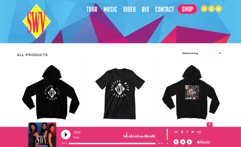 SWV – Official WebsiteのWEBデザイン