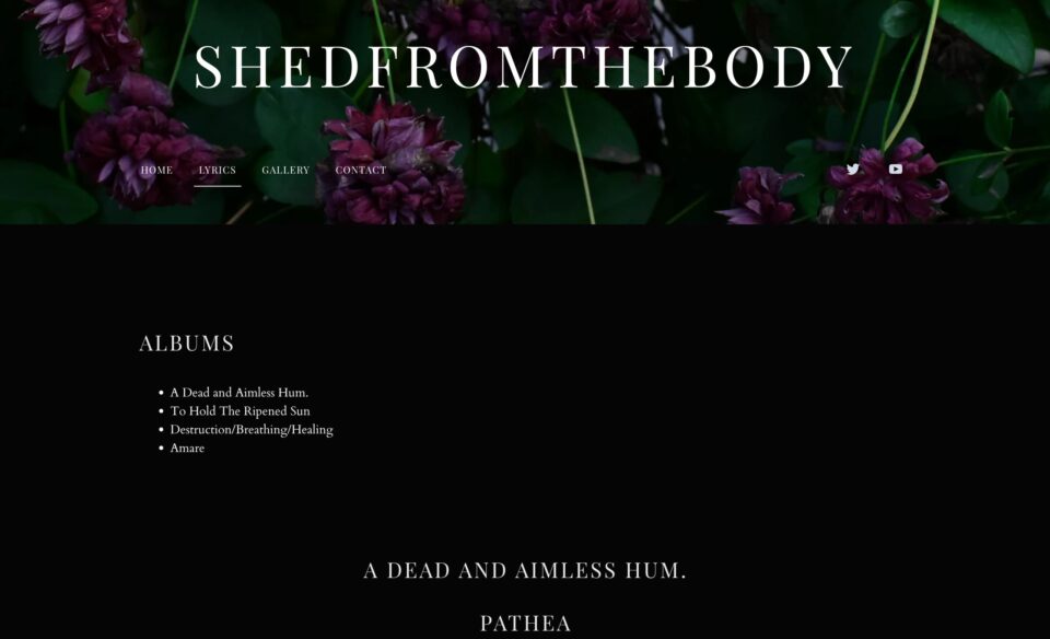 ShedfromthebodyのWEBデザイン
