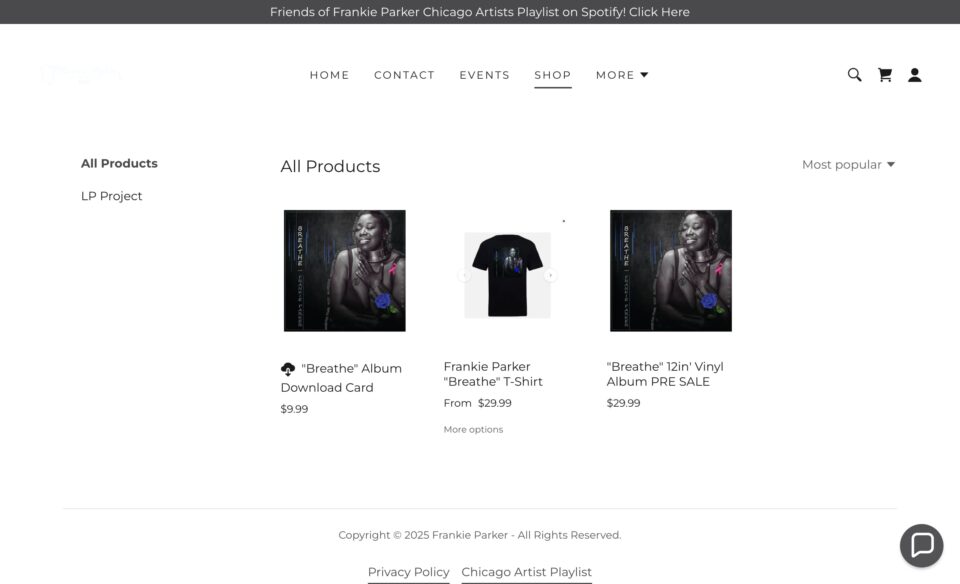 Frankie ParkerのWEBデザイン