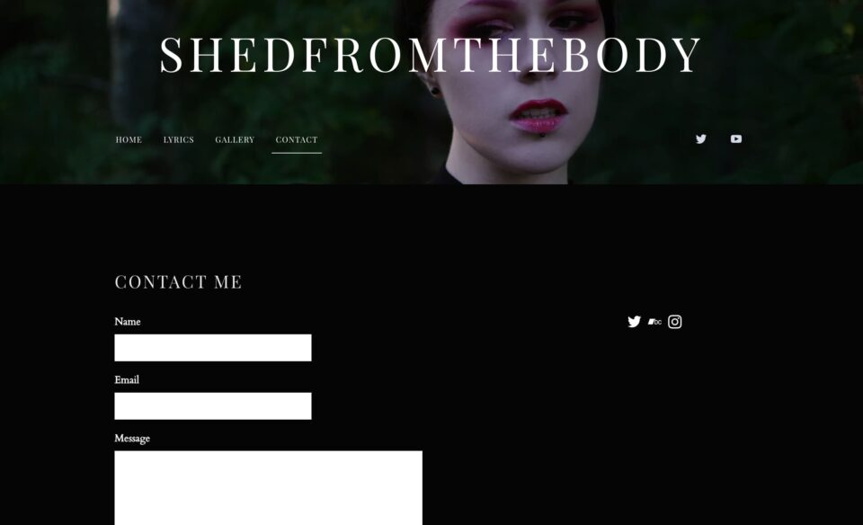 ShedfromthebodyのWEBデザイン