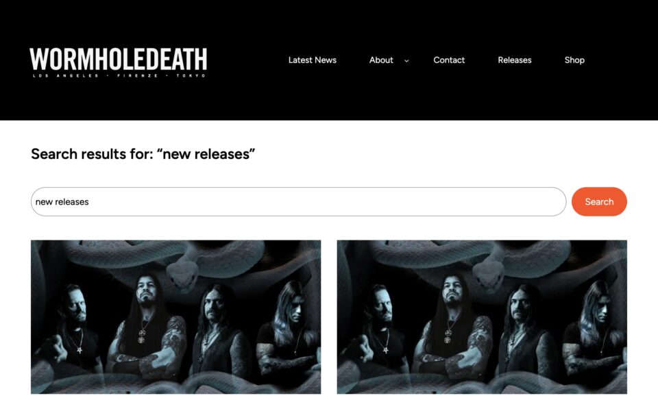 WormHoleDeath – The Critical Thinking In Music.のWEBデザイン