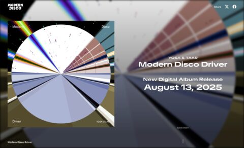 YOSA & TAAR 2nd Album「Modern Disco Driver」リリース記念特設サイトのWEBデザイン