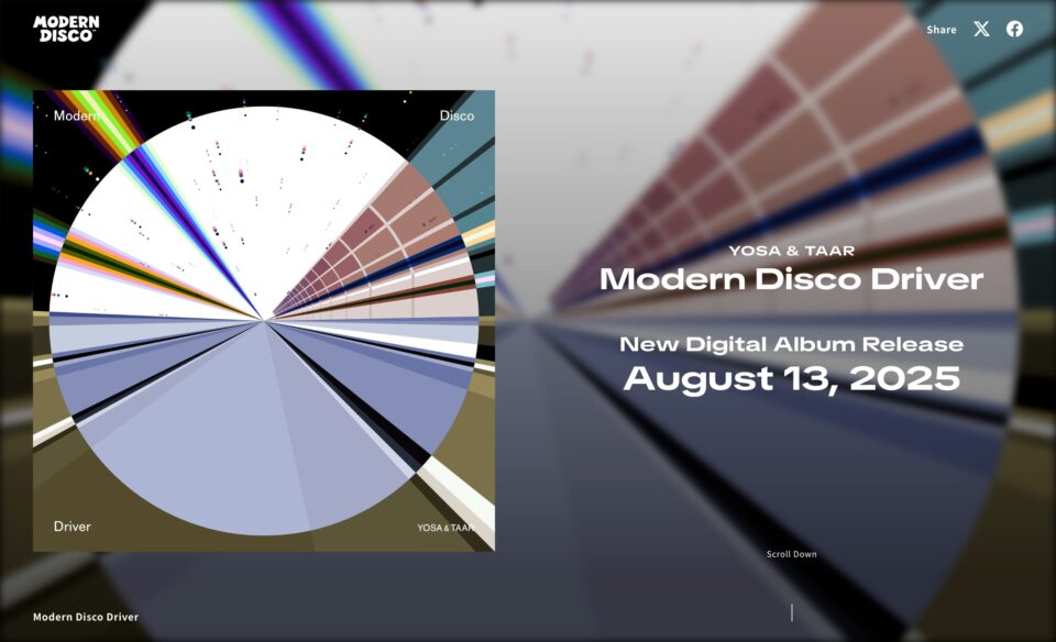 YOSA & TAAR 2nd Album「Modern Disco Driver」リリース記念特設サイトのWEBデザイン