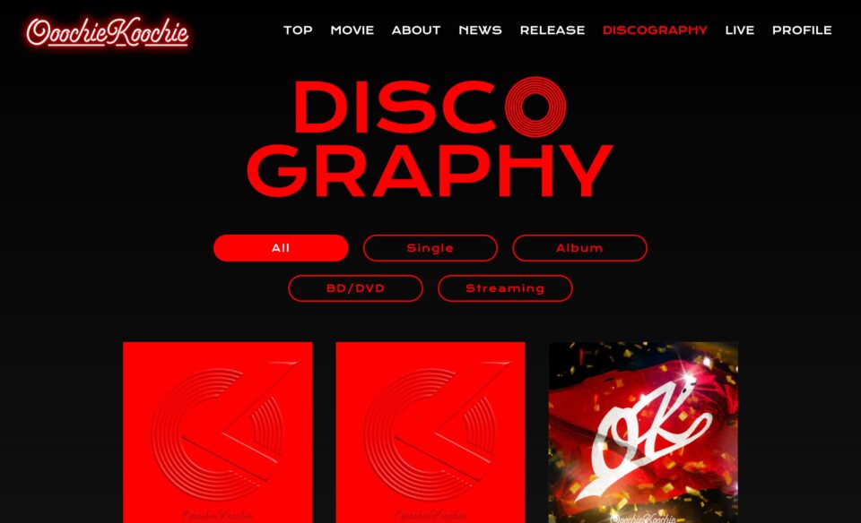 Ooochie KoochieのWEBデザイン