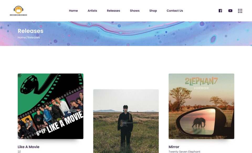 GOGO2020 – where music being alive…のWEBデザイン