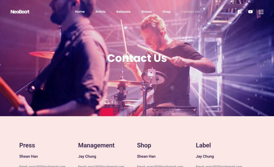 GOGO2020 – where music being alive…のWEBデザイン