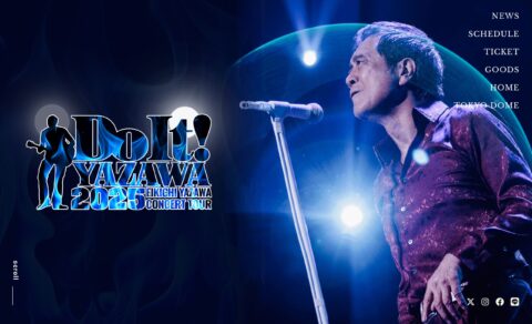 EIKICHI YAZAWA CONCERT TOUR「Do It！YAZAWA 2025」特設サイトのWEBデザイン