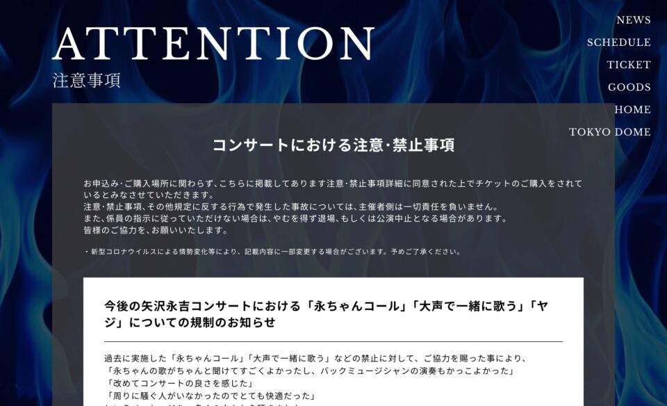 EIKICHI YAZAWA CONCERT TOUR「Do It！YAZAWA 2025」特設サイトのWEBデザイン