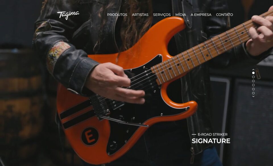 Home – Tagima GuitarsのWEBデザイン