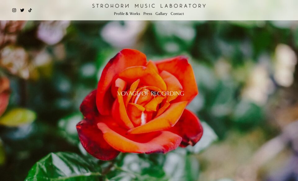 横山令 ReiYokoyama | Strohorn Music LaboratoryのWEBデザイン