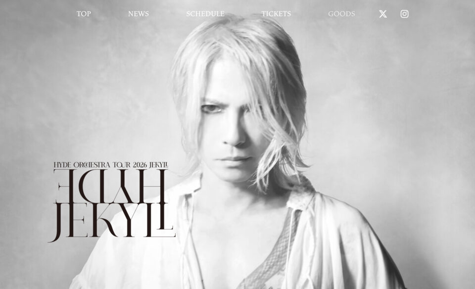 HYDE Orchestra Tour 2026 JEKYLL 特設サイト | HYDEISTのWEBデザイン