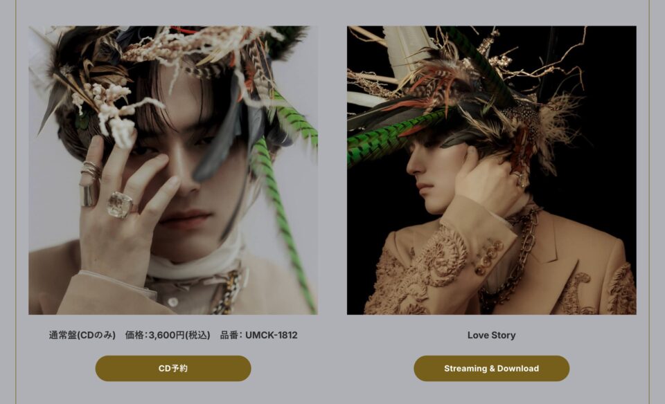 竹中雄大初となるソロカバーアルバム『DIVA』特設サイトのWEBデザイン