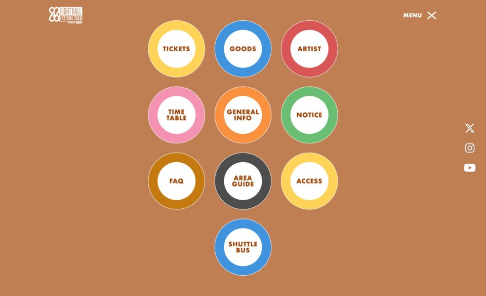 EIGHT BALL FESTIVAL 2026 supported by GROP OFFICIAL SITE – 「音楽フェスEIGHT BALL FESTIVAL 2026 supported by GROPオフィシャルサイト 2026年3月29日(土)/30日(日)に岡山県「CONVEX岡山」にて開催！」のWEBデザイン