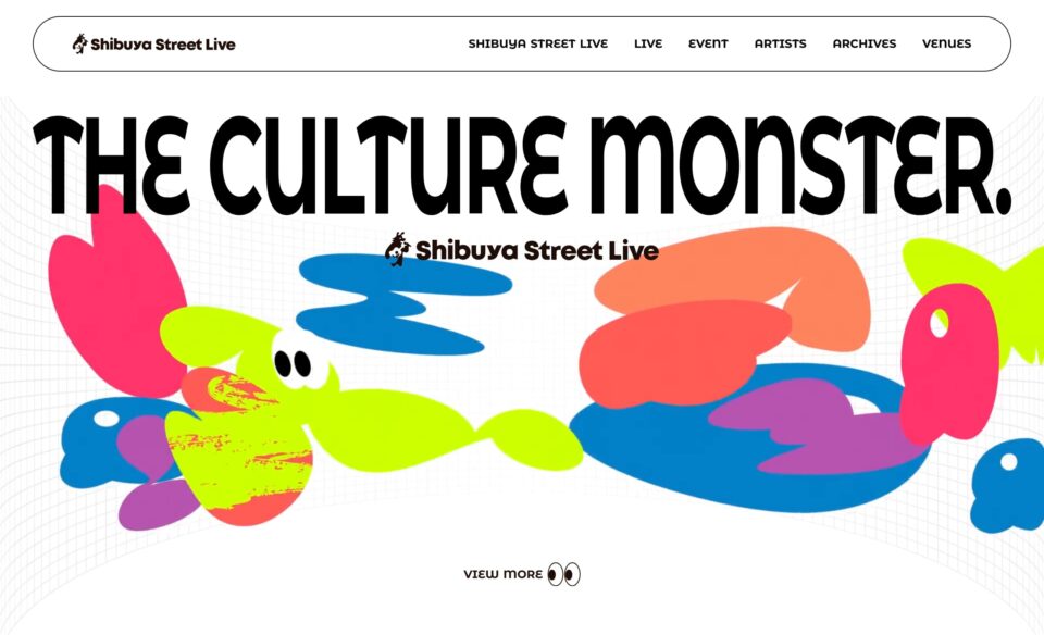 SHIBUYA STREET LIVE｜公式サイトのWEBデザイン