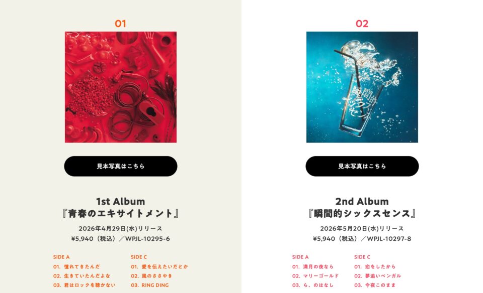 AIMYON Vinyl CollectionのWEBデザイン