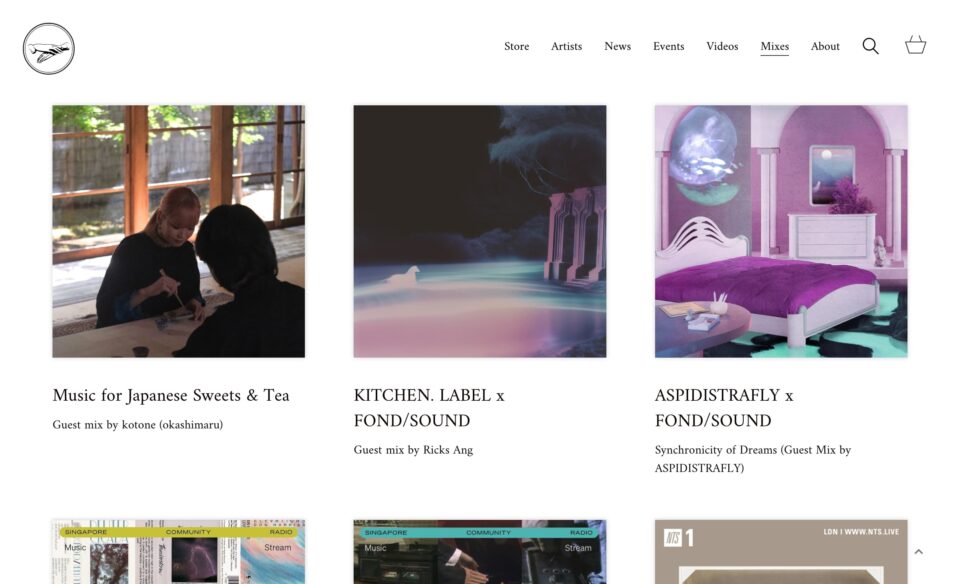 KITCHEN. LABEL – Record label based in Tokyo & SingaporeのWEBデザイン