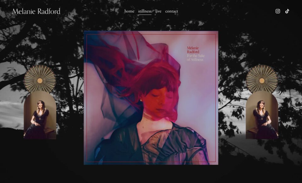 Melanie RadfordのWEBデザイン
