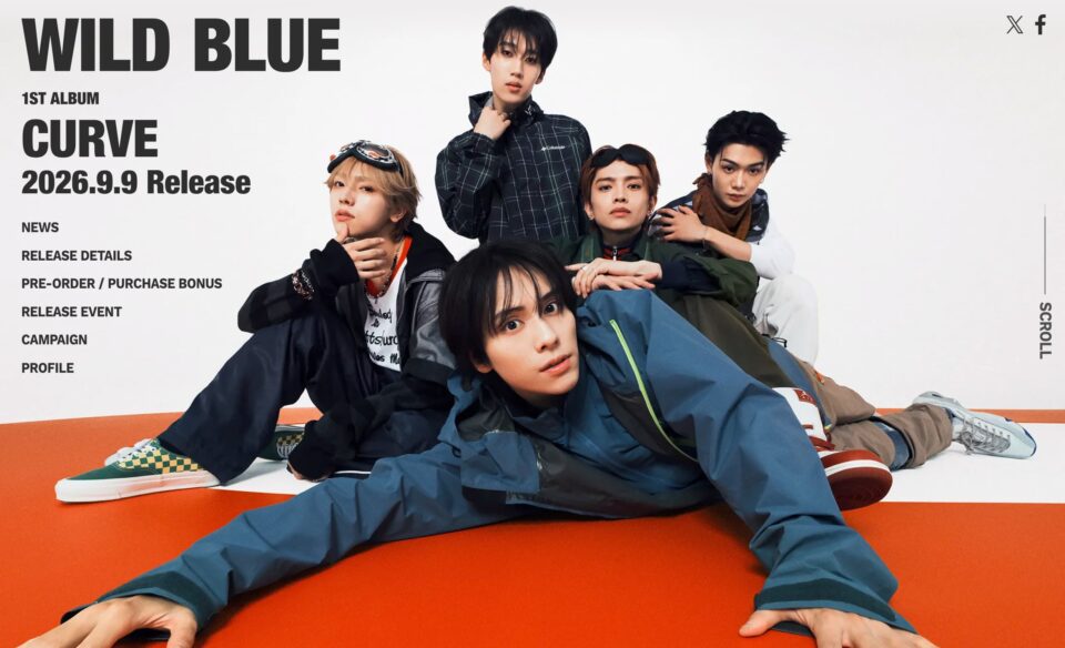 WILD BLUE ファーストアルバム「CURVE」 | SPECIAL SITEのWEBデザイン