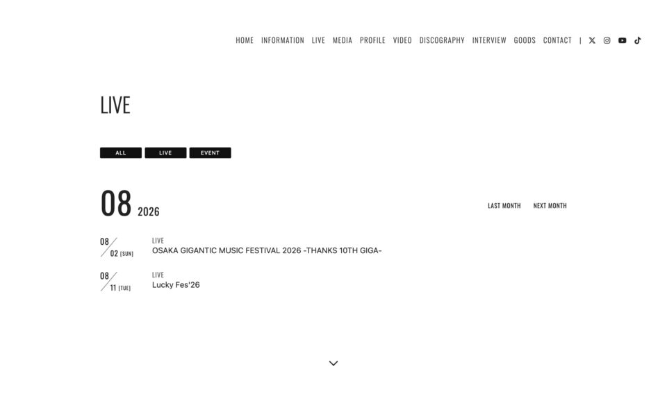 Billyrrom｜Billyrrom Official siteのWEBデザイン