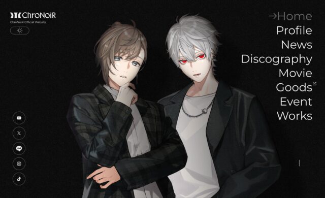 ChroNoiRのWEBデザイン