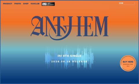 INI「ANTHEM」 | INI OFFICIAL SITEのWEBデザイン