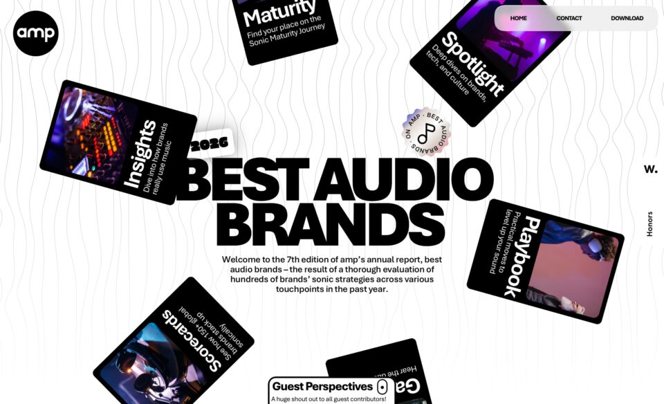Best Audio Brands 2026のWEBデザイン