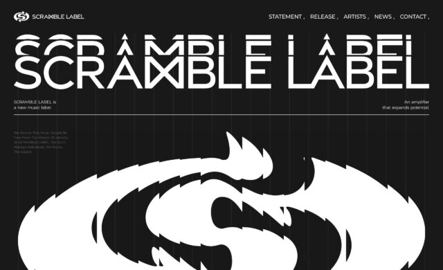 SCRAMBLE LABEL 公式サイトのWEBデザイン