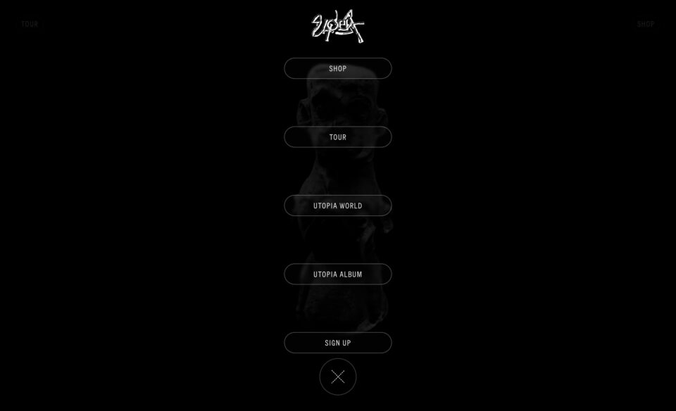 TRAVIS SCOTTのWEBデザイン
