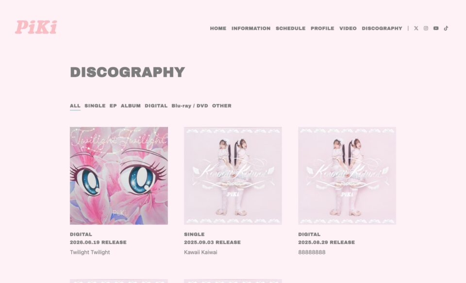 PiKi｜PiKi OFFICIAL SITEのWEBデザイン
