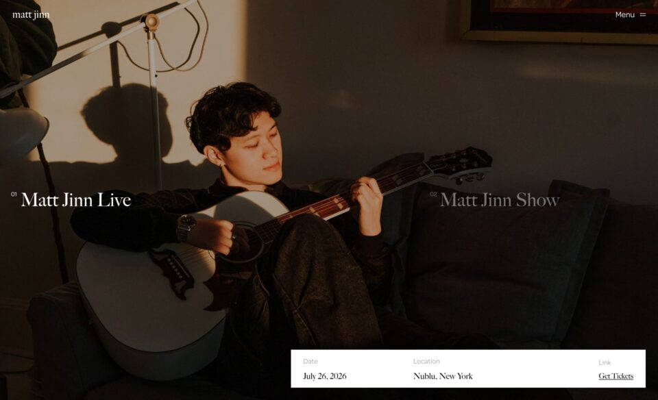 Matt Jinn | HomeのWEBデザイン